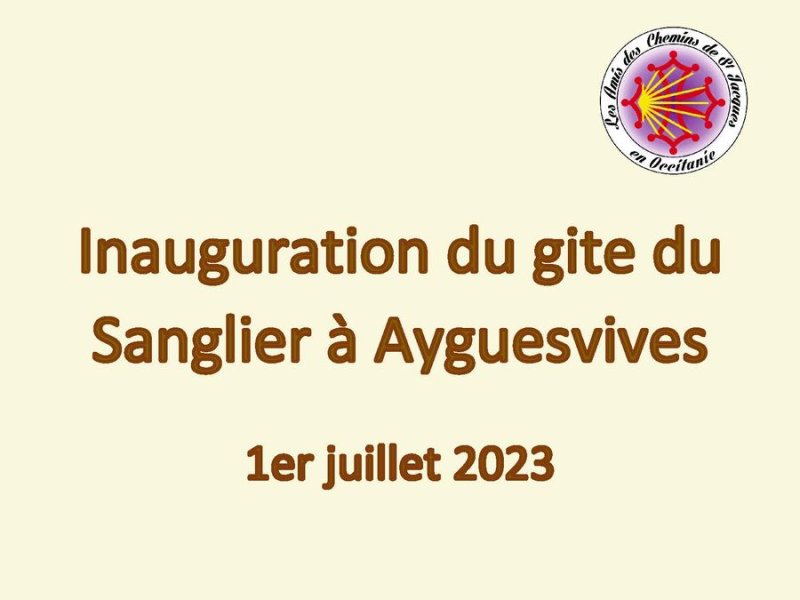 Inauguraion Gite Sanglier